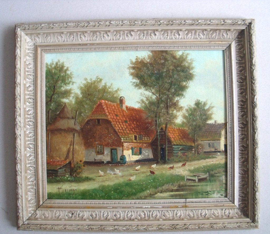 Ab Torringa - (1886-1963) - Boerenhoeve - maroufle, Antiek en Kunst, Verzenden