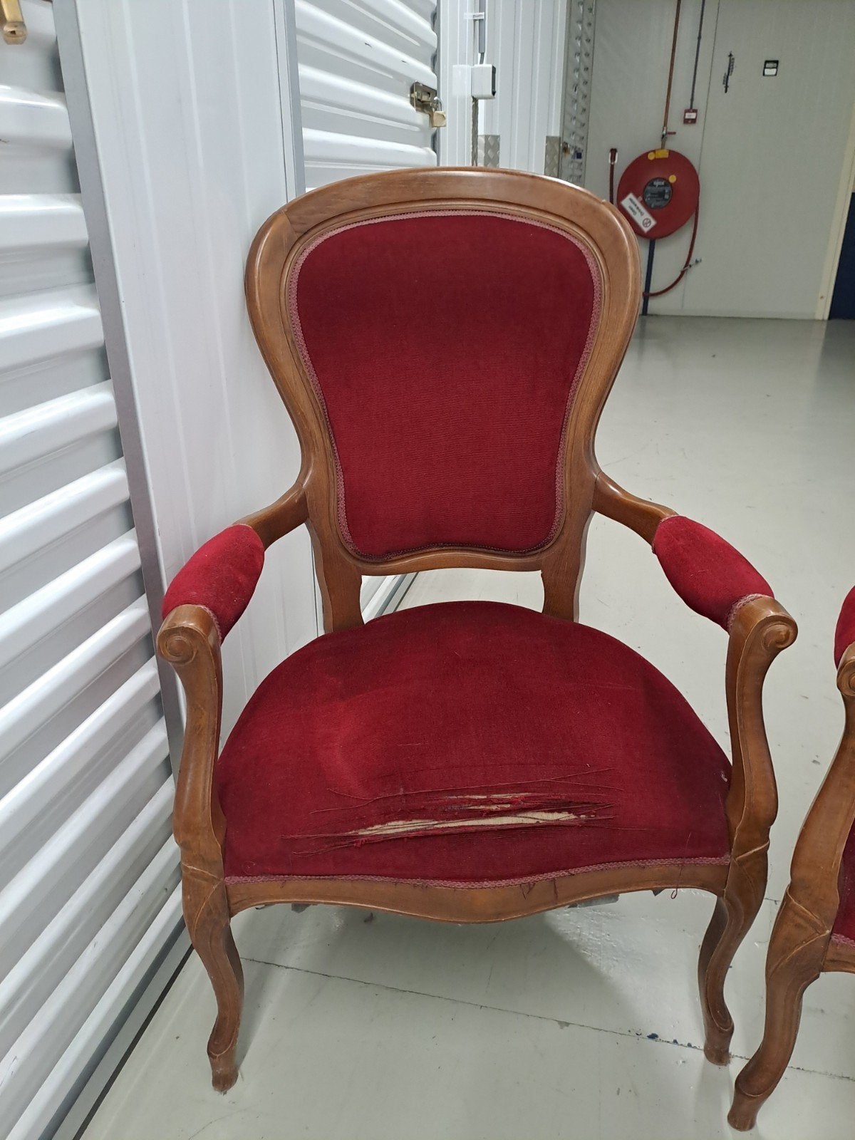 2 brocante stoelen te koop, Antiek en Kunst, Antiek | Meubels | Stoelen en Banken, Ophalen