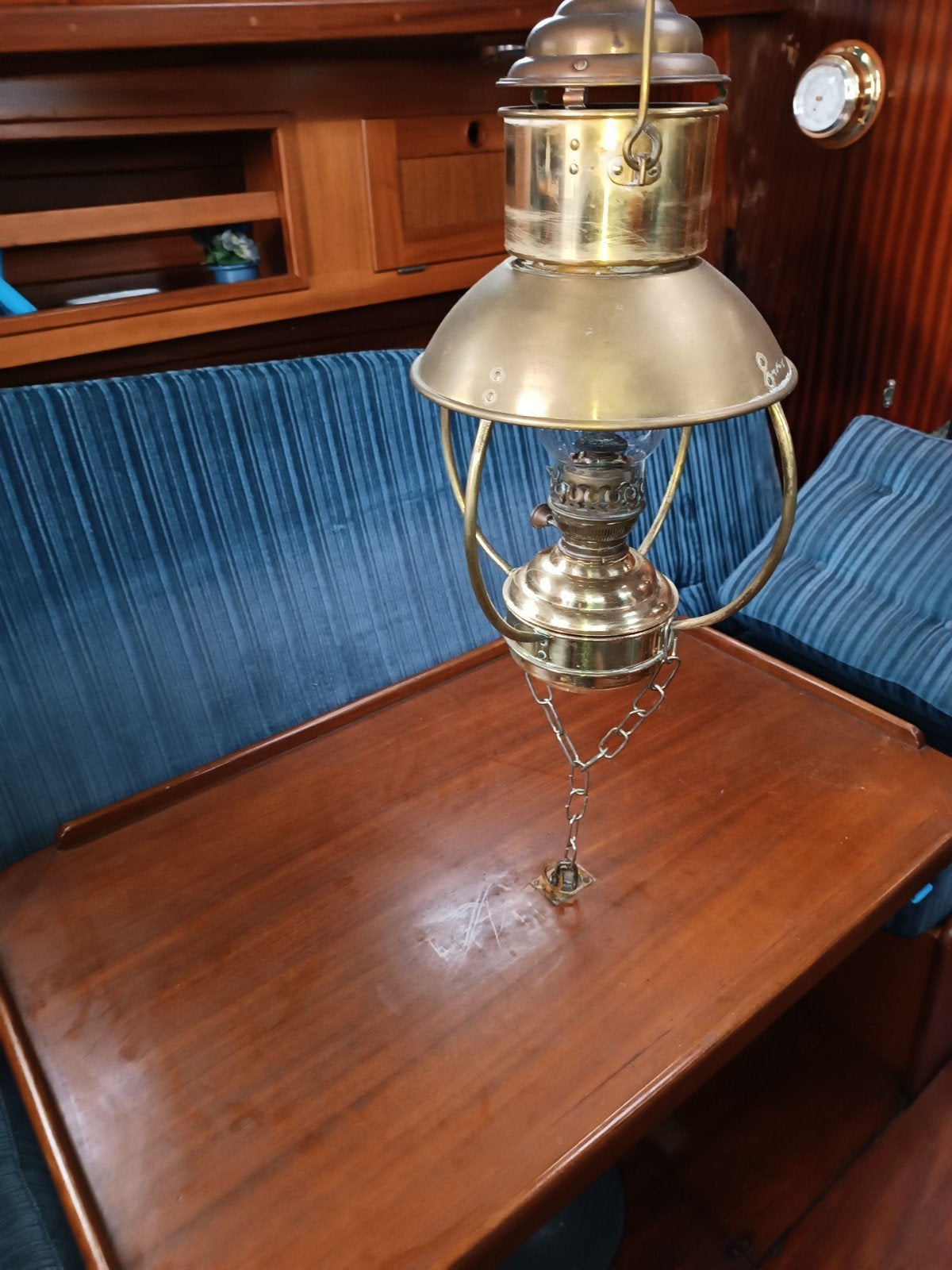 Vintage messing scheepslamp - petroleumlamp, Verzenden