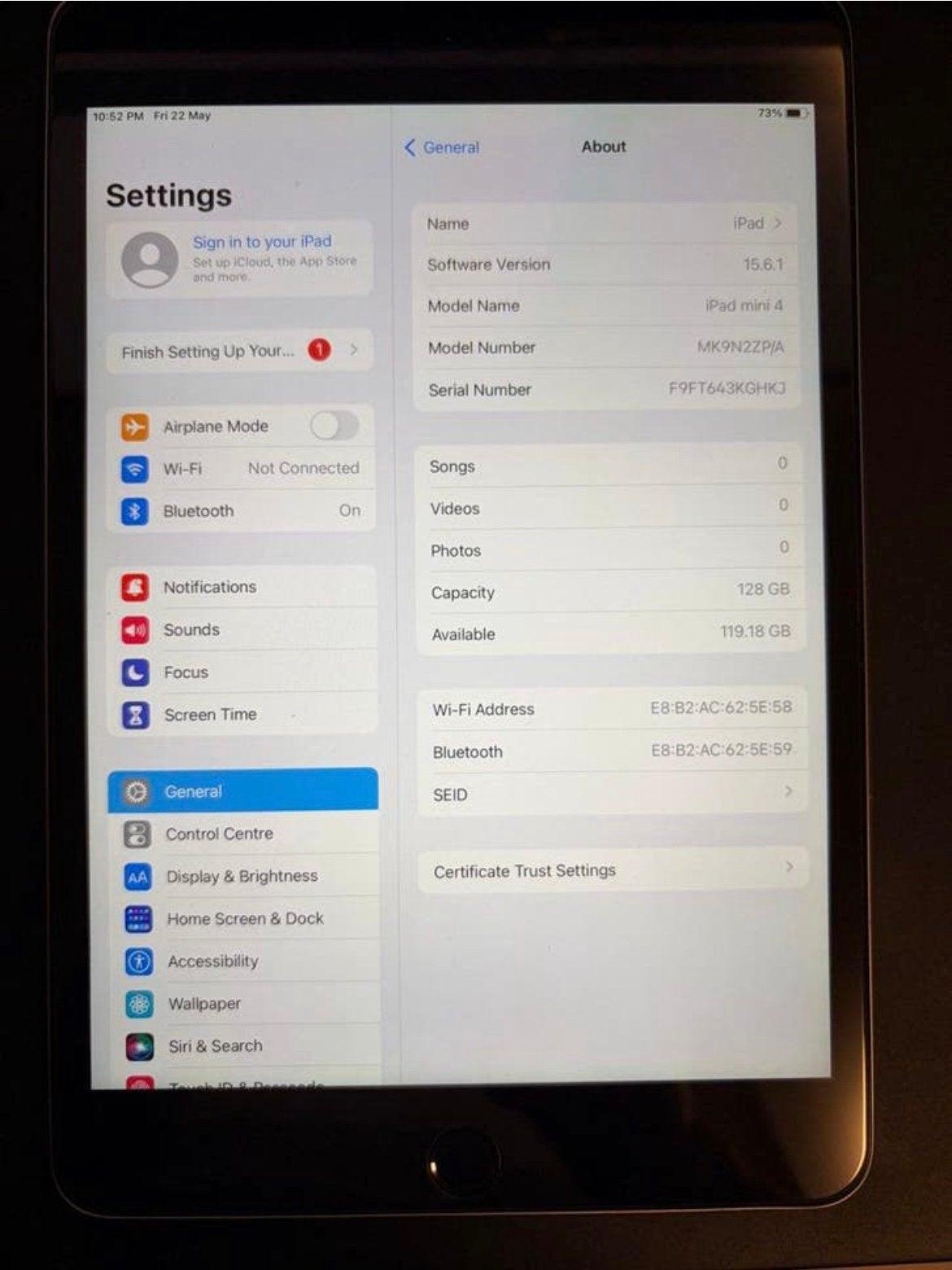 Mooie iPad Mini 4 met 128gb!, Computers en Software, Apple iPads, Zwart, 8 inch, Ophalen of Verzenden, Zo goed als nieuw