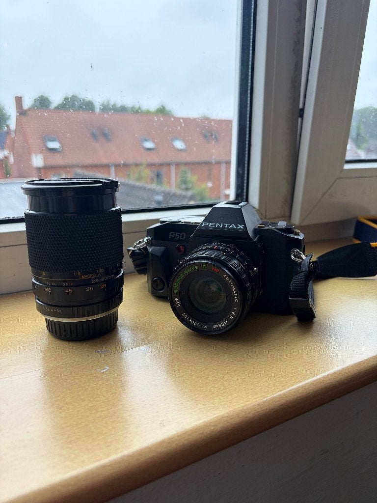 Pentax P50 + 28mm + 28-80mm GETEST, Audio, Tv en Foto, Fotocamera's Analoog, Ophalen of Verzenden, Gebruikt, Spiegelreflex, Pentax
