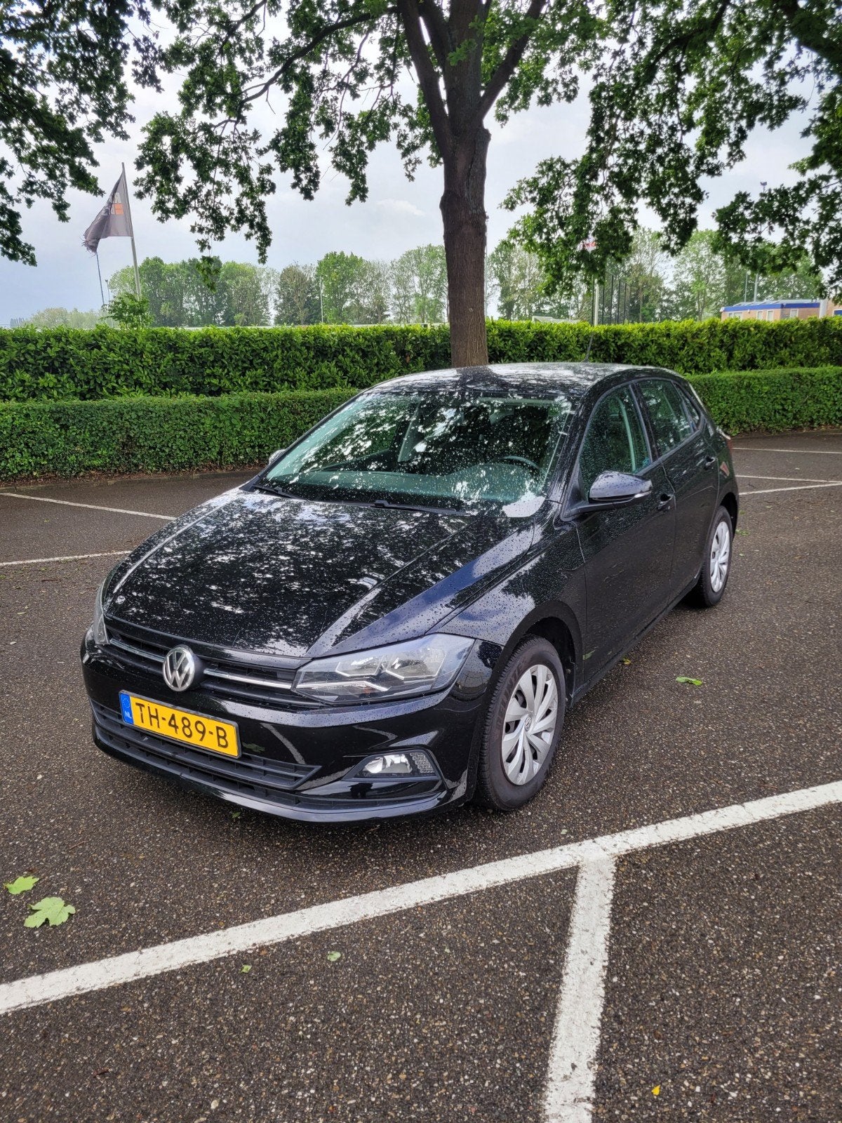 Volkswagen Polo 1.0 TSI 95pk 2018 Zwart, Voorwielaandrijving, Stof, 40 €/maand, Origineel Nederlands