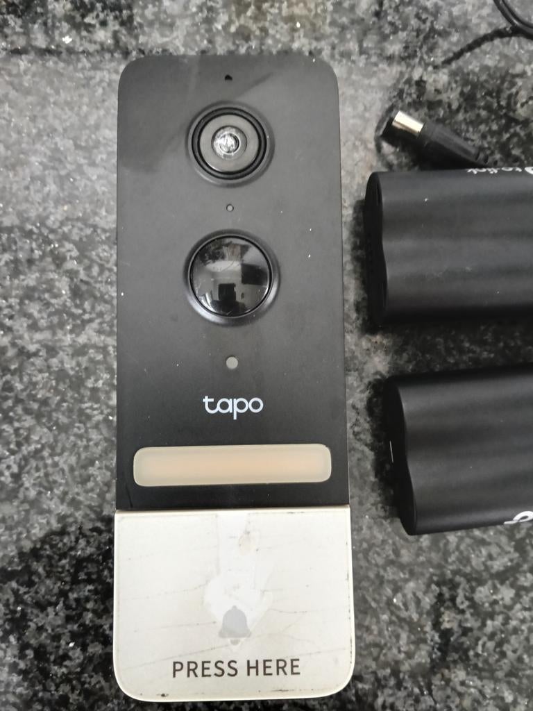 Tapo Slimme Video Deurbel met Chime en Batterijen, Ophalen of Verzenden, Bewegingsdetectiesensor, Gebruikt, Draadloos