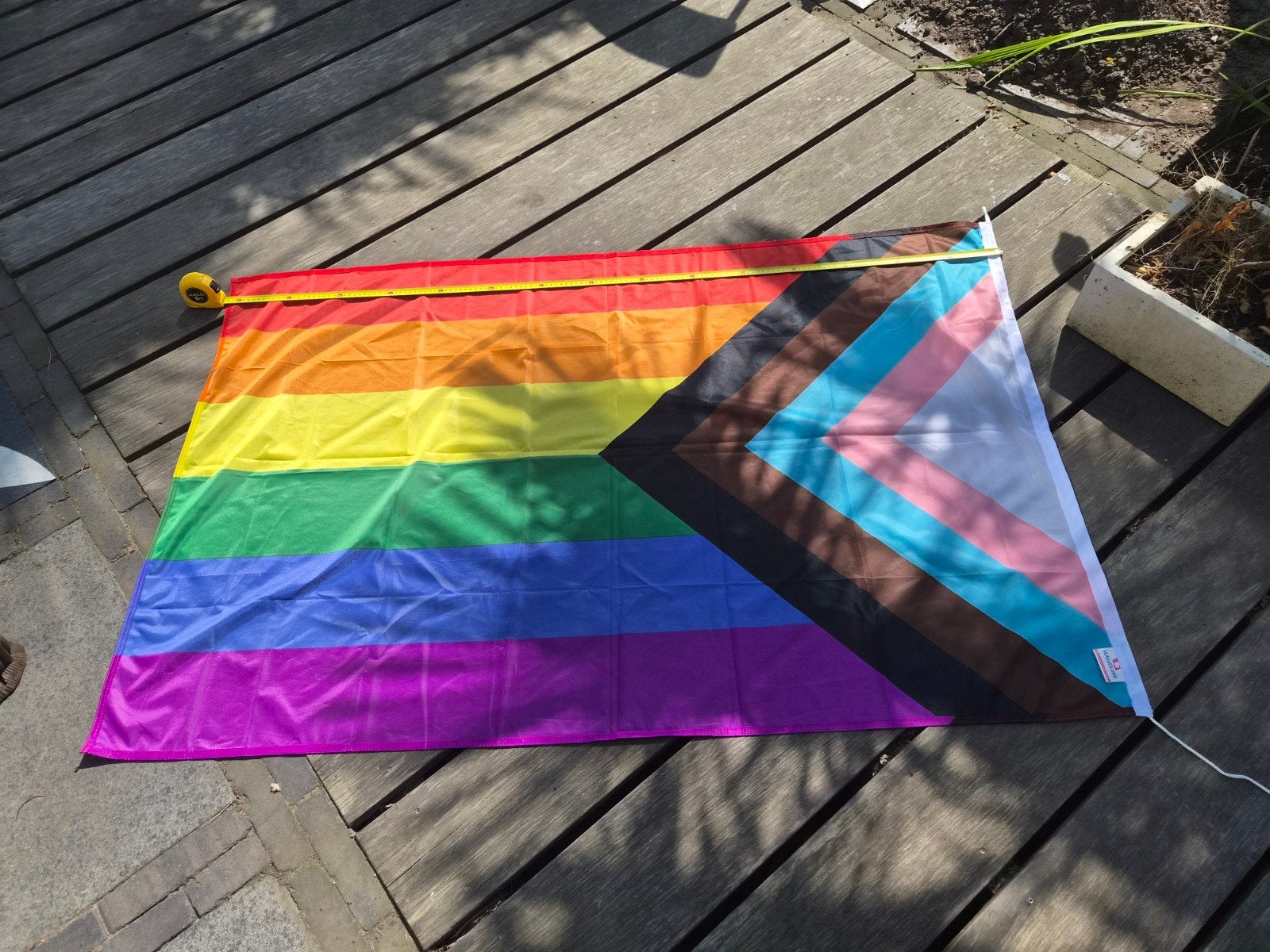 Progress Pride Vlag 150x95 cm, Ophalen of Verzenden, Zo goed als nieuw
