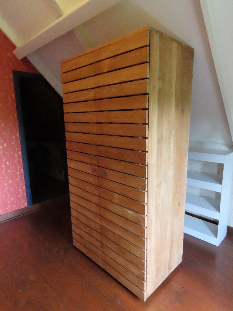 kledingkast Hardhouten Design Kast Horizon Hardhout, Gebruikt, 100 tot 150 cm, Teakhout, 50 tot 75 cm