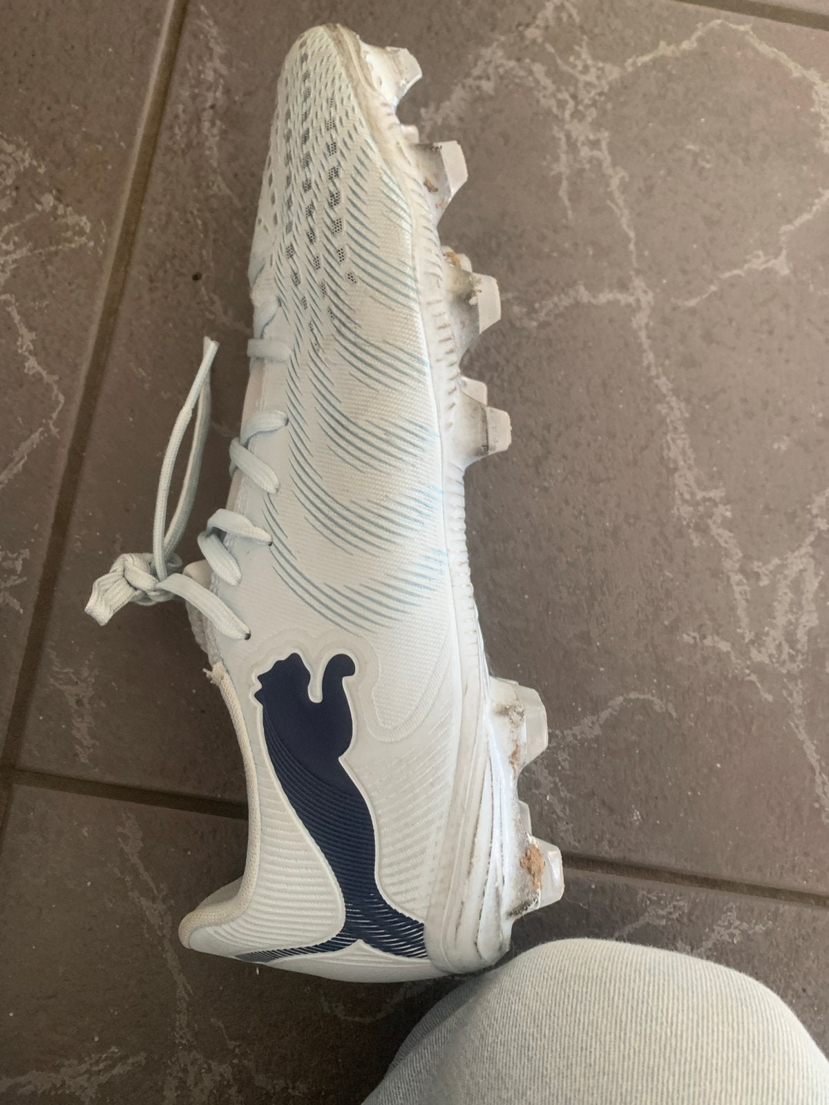 Puma voetbalschoenen - Lichtblauw, Sport en Fitness, Maat XS of kleiner, Ophalen of Verzenden, Gebruikt, Schoenen