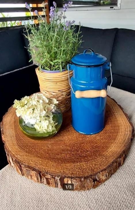 Emaille melkbus blauw 2 liter, Ophalen of Verzenden