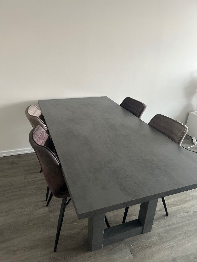 Eetkamertafel inclusief stoelen, Ophalen, Gebruikt, 50 tot 100 cm, 150 tot 200 cm