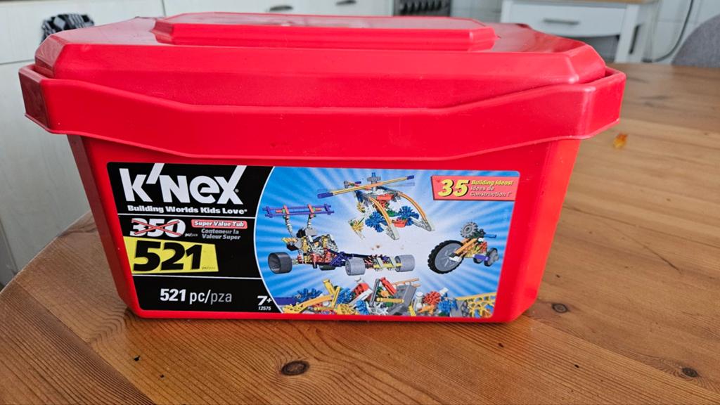 K'nex Bouwset 521 Stuks in Handige Opbergbox, Ophalen, Gebruikt, K'nex