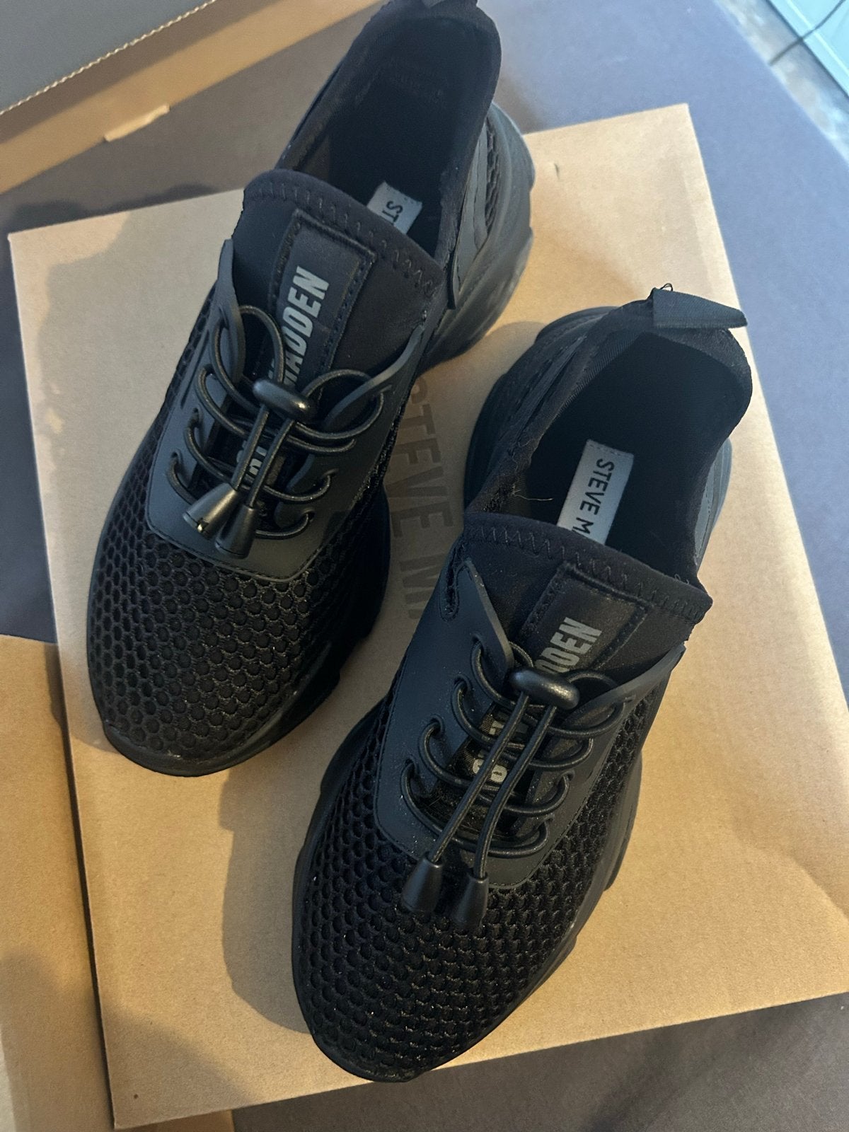 Steve Madden Zwarte Sneakers, Kleding | Dames, Ophalen of Verzenden, Zo goed als nieuw, Zwart, Sneakers of Gympen