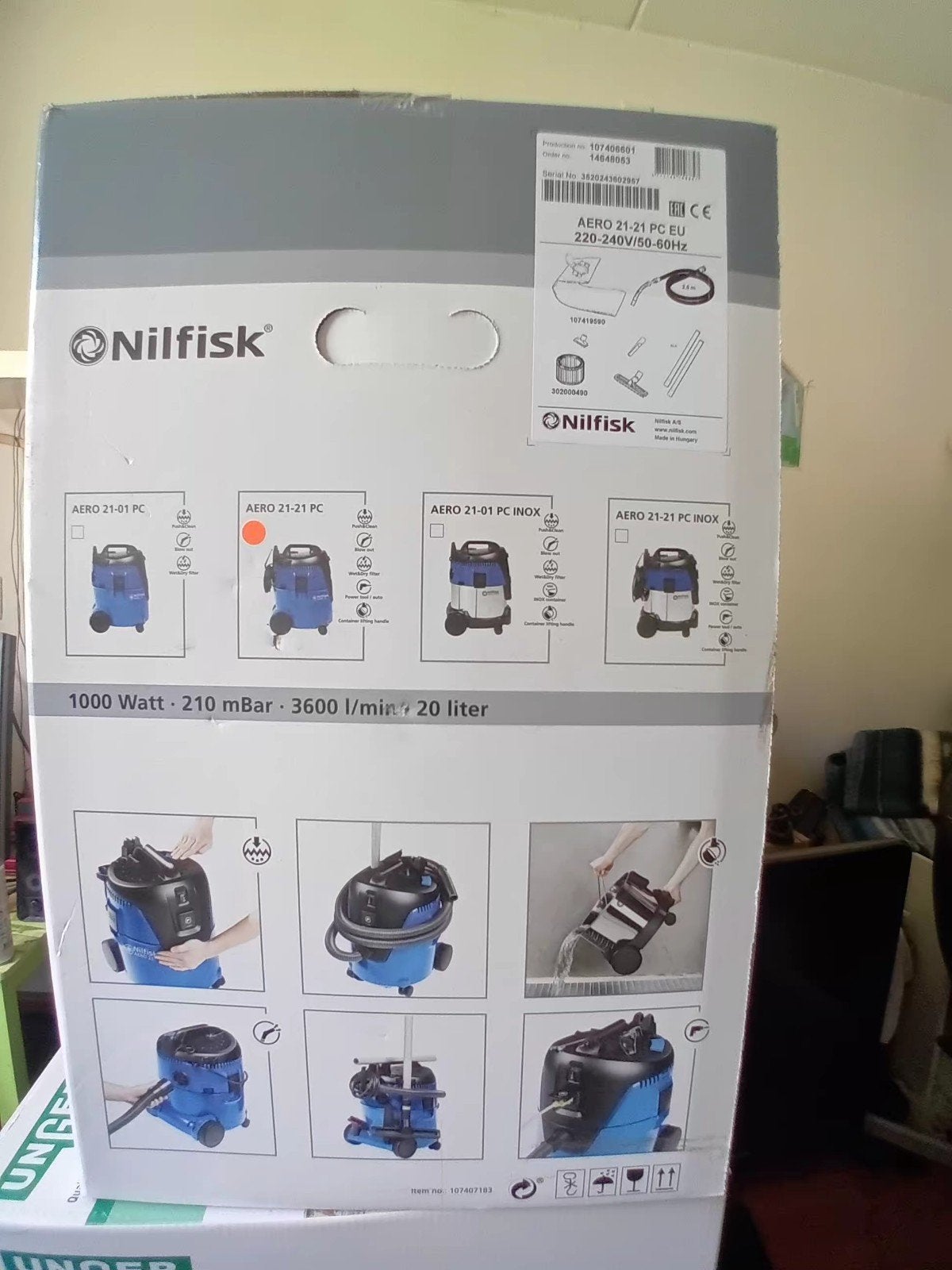Nieuw in doos! Nilfisk AERO 21-21 + 2x UNGER schoonmaaksets., Ophalen of Verzenden, Nieuw, Overige typen