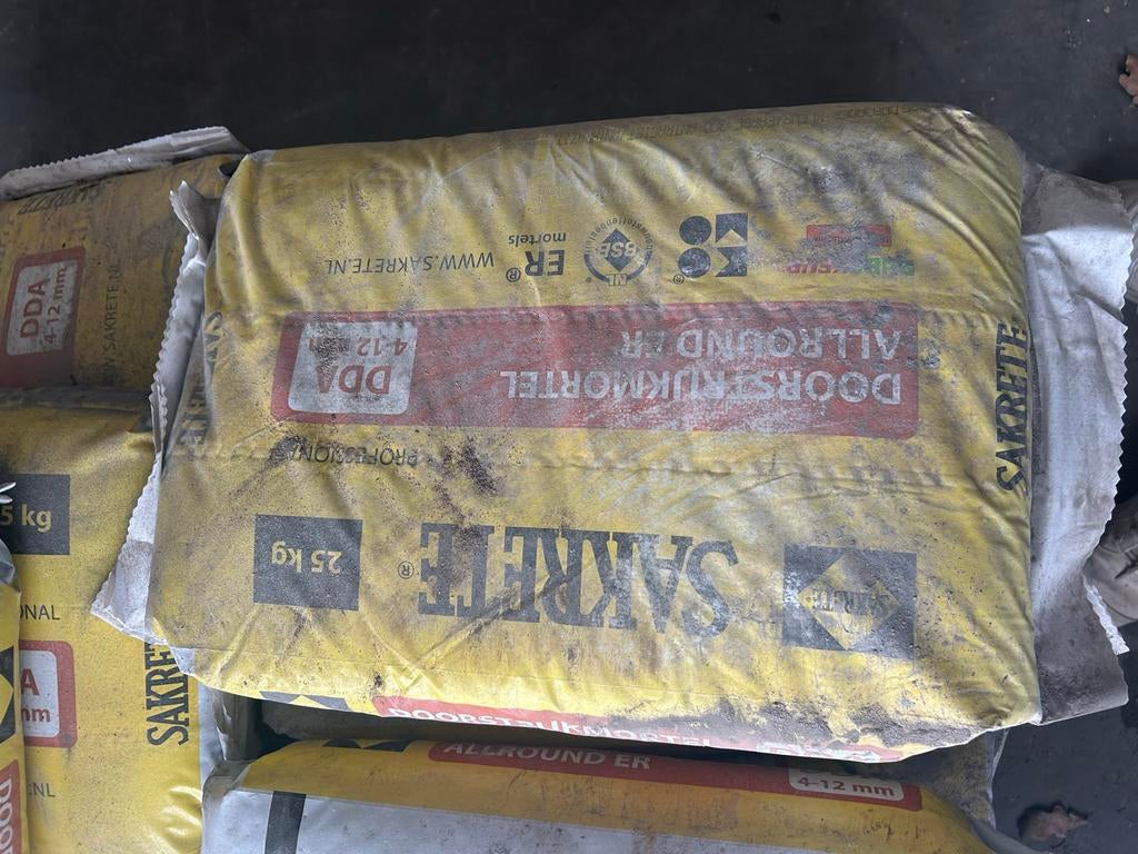 Sakrete Doorstrijkmortel Antraciet 25 kg, Ophalen, Nieuw