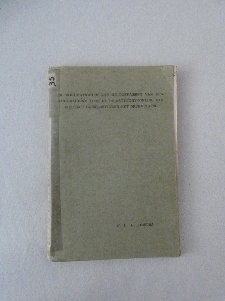 Inlaatluchtkoeling Dieselmotoren, Boeken, Gelezen, Autotechniek, G. F. L. Leistra, Ophalen of Verzenden