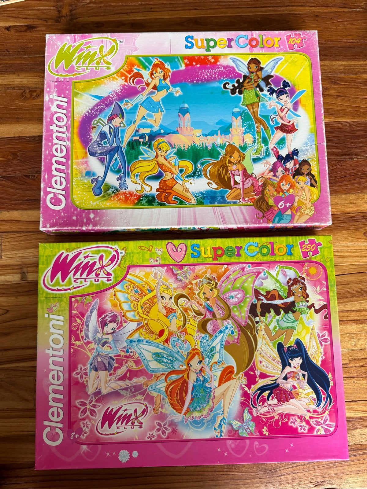 Winx Club Super Color Puzzels - 2 stuks, Ophalen of Verzenden, Meer dan 50 stukjes, Gebruikt, 6 jaar of ouder