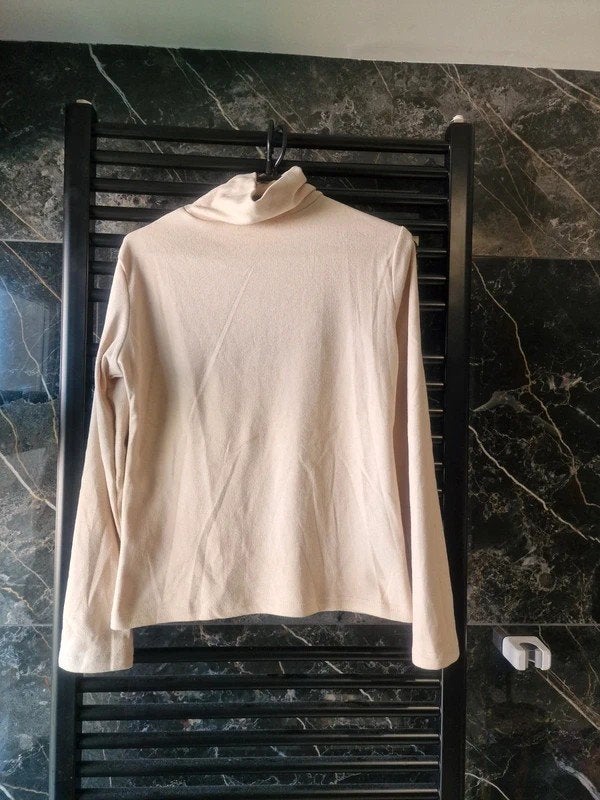 Beige Fleece Coltrui / Turtleneck S, Kleding | Dames, Ophalen of Verzenden, Zo goed als nieuw, Beige
