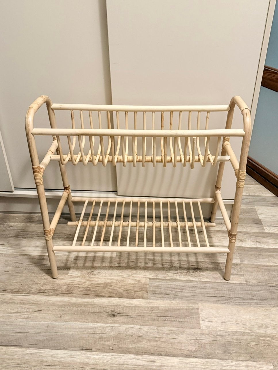 Ikea plantenrek bamboe japandi stijlvol en praktisch, Ophalen, Beige, Zo goed als nieuw, Natuurlijk materiaal