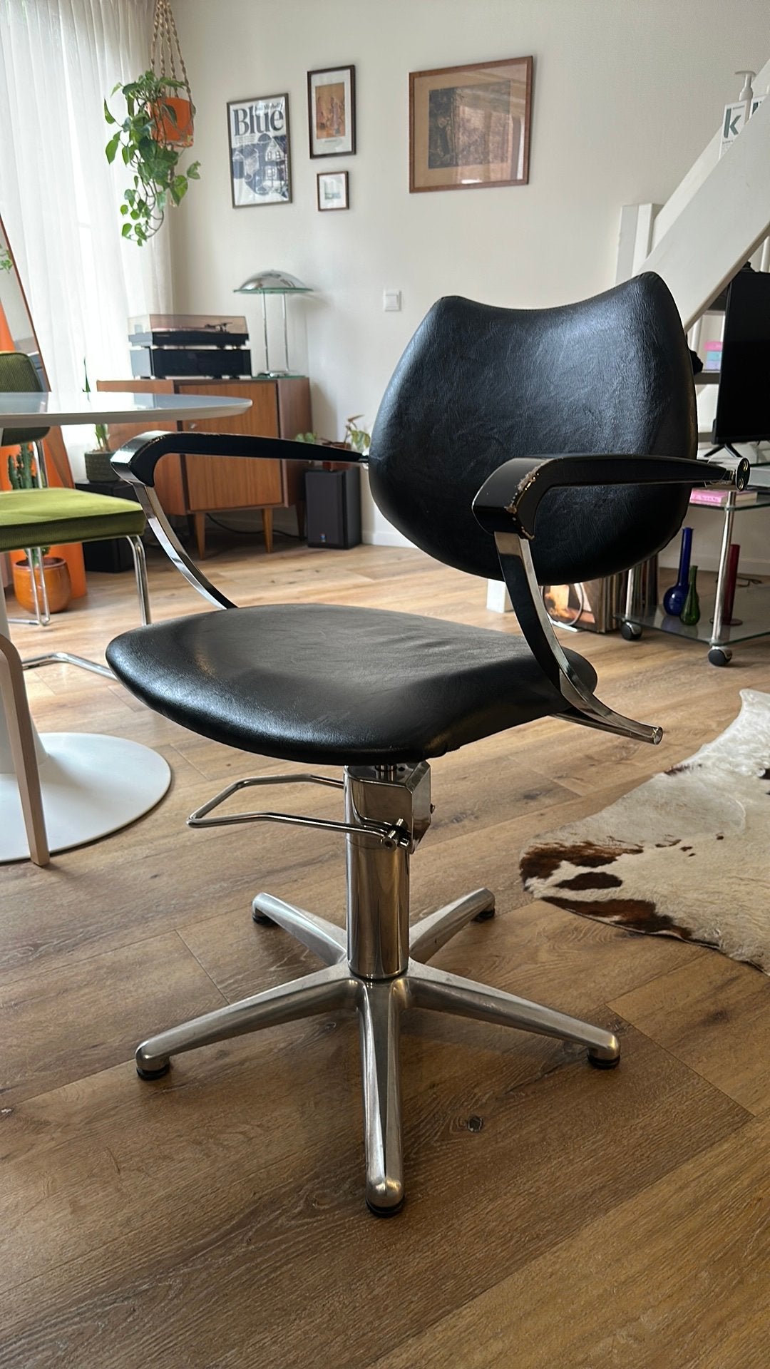 Kappersstoel, Huis en Inrichting, Stoelen, Ophalen, Gebruikt, Eén