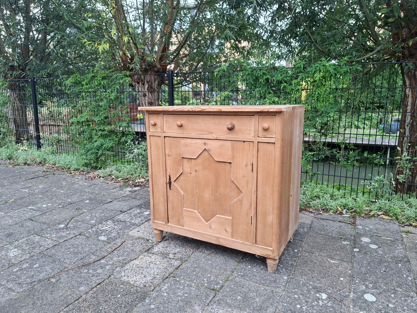 Grenen kast met lades en deurtje, Ophalen of Verzenden