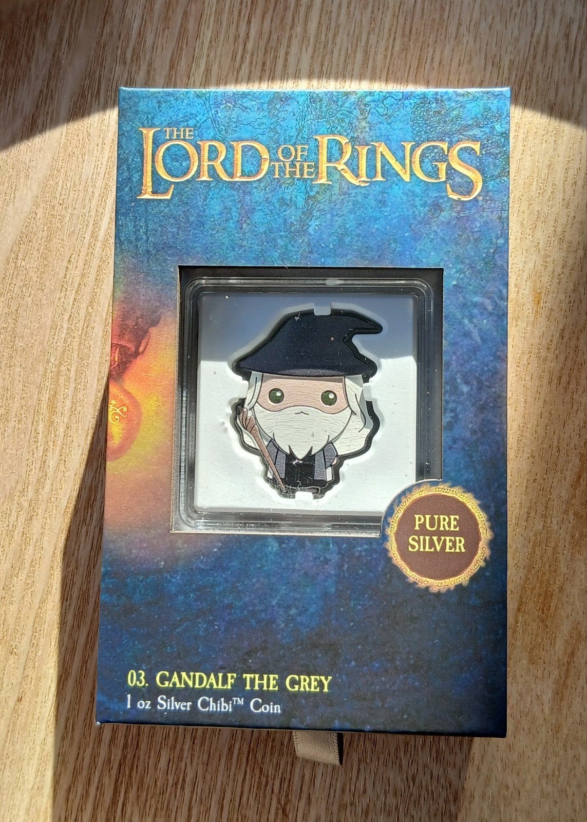 Gandalf the Grey zilveren chibi munt Lord of the Rings, Verzamelen, Verzenden, Zo goed als nieuw, Overige typen