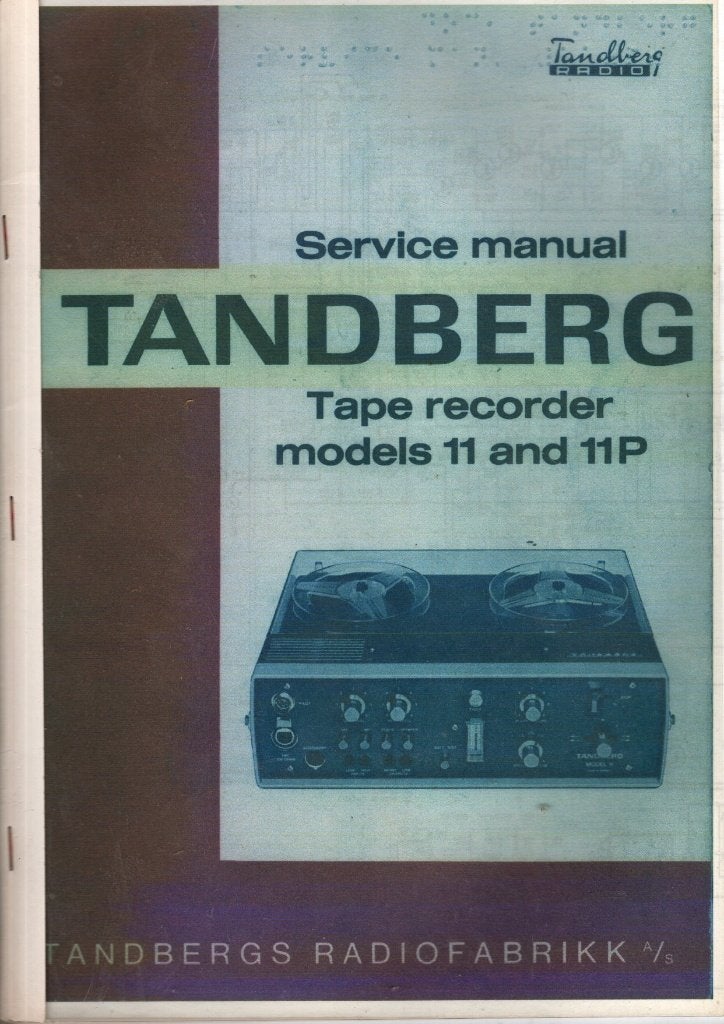service manual TANDBERG TP 11, Verzenden, Nieuw
