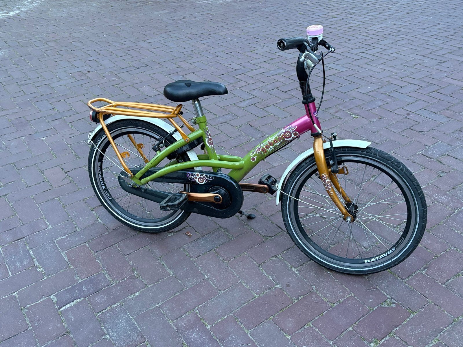 Batavus kinderfiets 20 inch - Groen/Roze, Fietsen en Brommers, Fietsen | Kinderfietsjes, Ophalen, Gebruikt, Velgrem, 16 tot 20 inch
