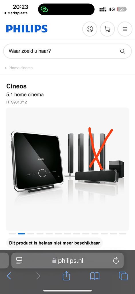 Philips HTS9810 cineos 5.1 3.1 home cinema, Audio, Tv en Foto, Home Cinema-sets, Gebruikt, Blu-ray-speler, 70 watt of meer, Philips