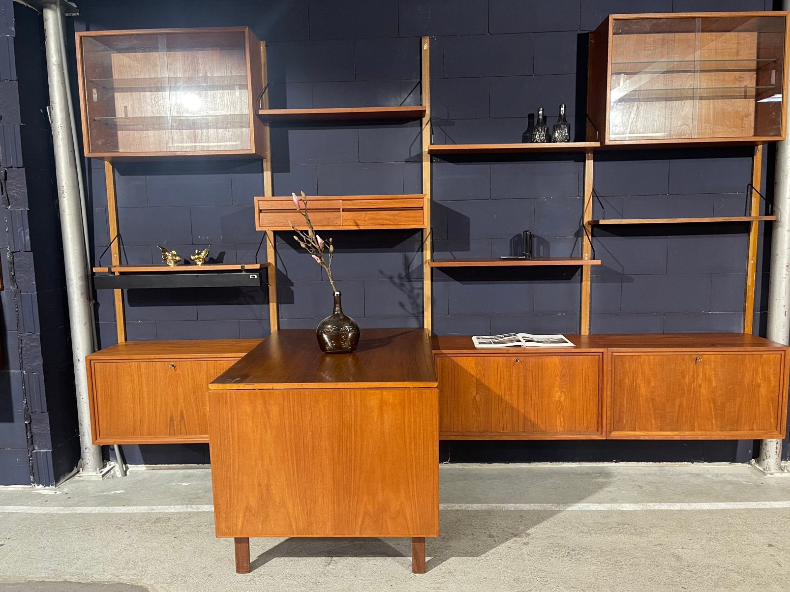Poul Cadovius by Toyal System vintage modulair wandsysteem, Huis en Inrichting, Kasten | Wandmeubels, Teakhout, Ophalen of Verzenden