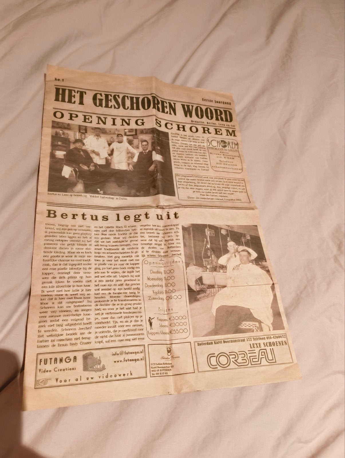 Krant van Schorem Rotterdam - Het Geschoren Woord, Ophalen of Verzenden, Gelezen, Krant