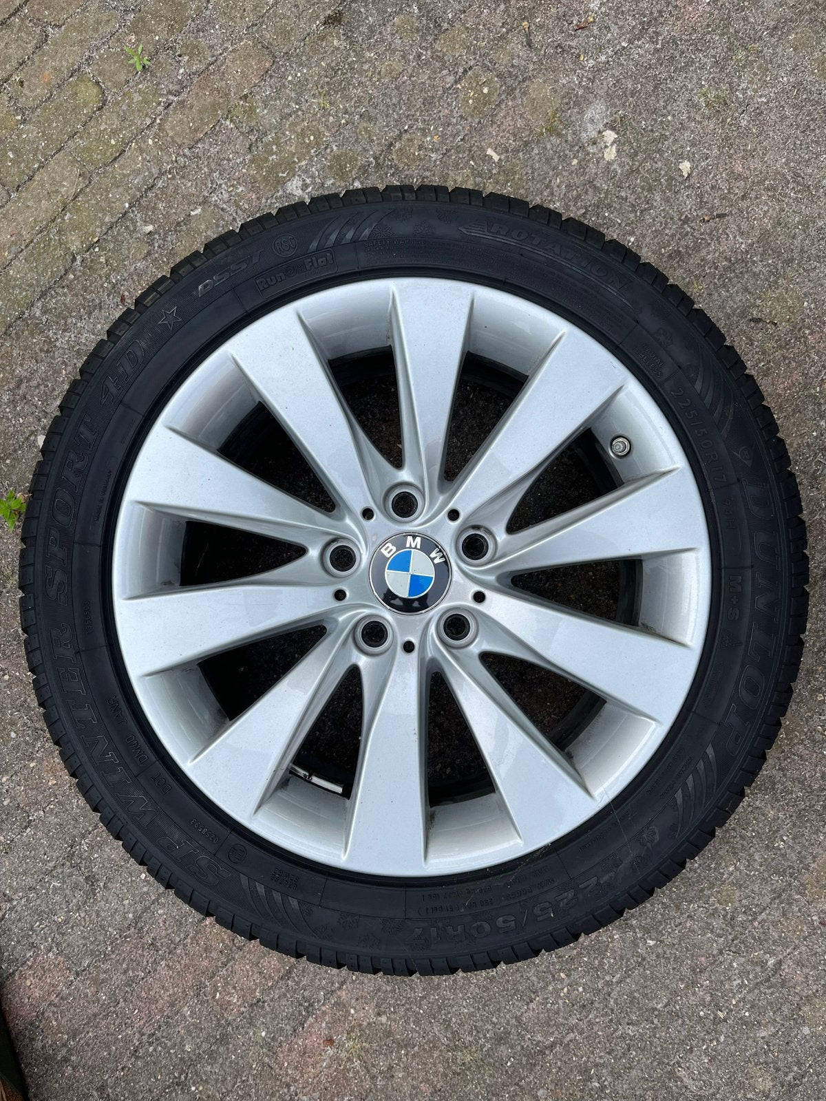 BMW style 413 Velgen, Dunlop 225/50R17 RunFlat, Ophalen, Gebruikt, Banden en Velgen, 17 inch