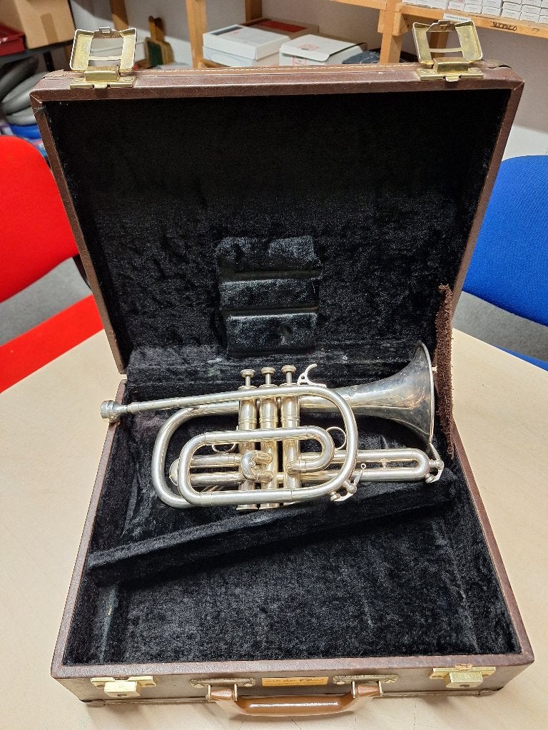 Antoine Courtois Paris Cornet - Gebruikt met koffer, Muziek en Instrumenten, Ophalen, Gebruikt, Overige typen, Met koffer