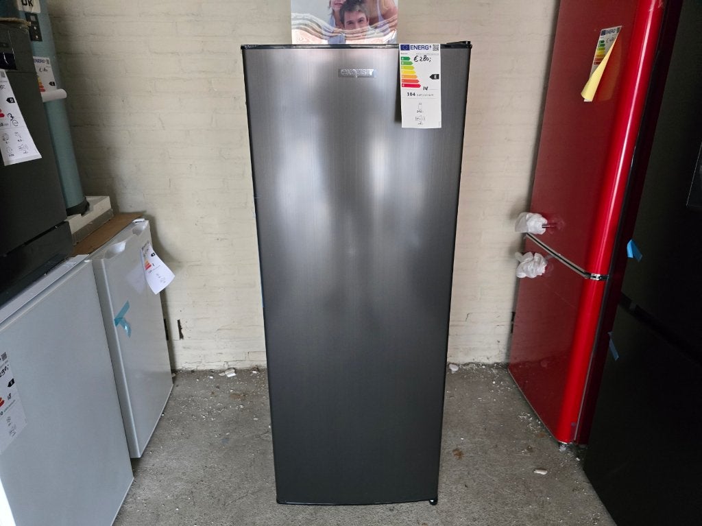 Nieuwe donkere antraciet rvs koelkast 242 liter H144xB55 cm