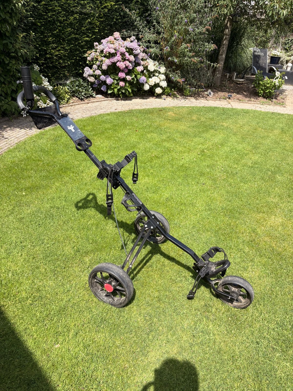 Fastfold Force Golfkar met nieuwe parapluhouder, Ophalen, Gebruikt, Golfkar, Overige merken