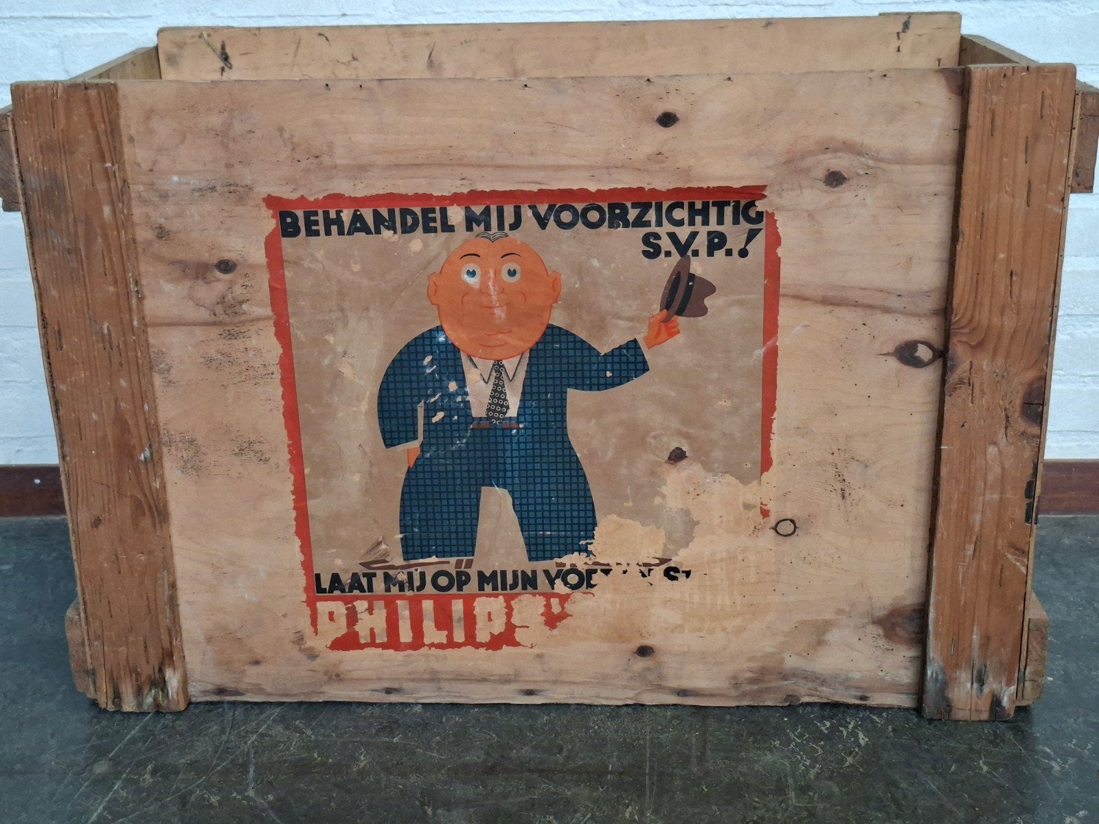 Vintage Philips Radio Transportkist - Uniek Verzamelobject, Ophalen of Verzenden