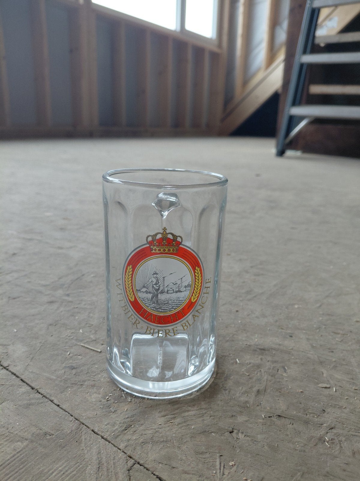 Haecht Witbier / Bière Blanche bierpulletje (met oor), Ophalen of Verzenden, Zo goed als nieuw, Bierglas
