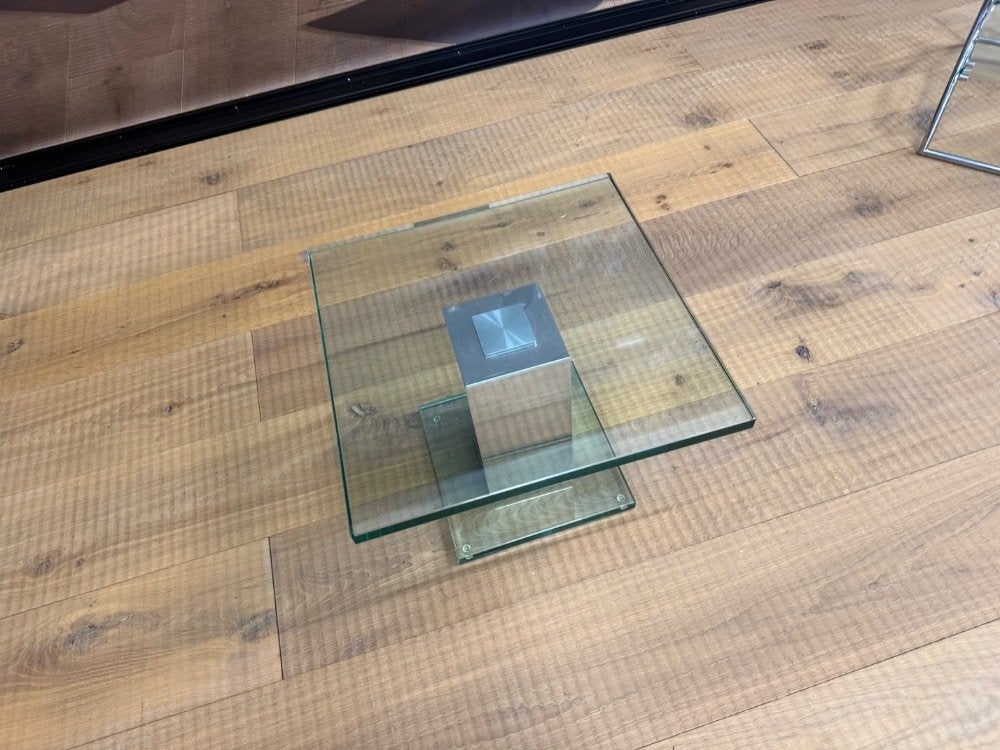 3 Beek Abel bijzettafel Glas design Tafel 40x40, Minder dan 45 cm, Minder dan 55 cm, Vierkant, Ophalen of Verzenden