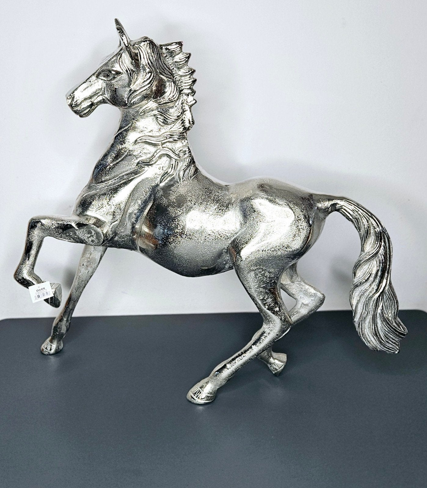 Beeldje  "Zilveren paard" Groot. H.58cm, Ophalen, Nieuw, Dier