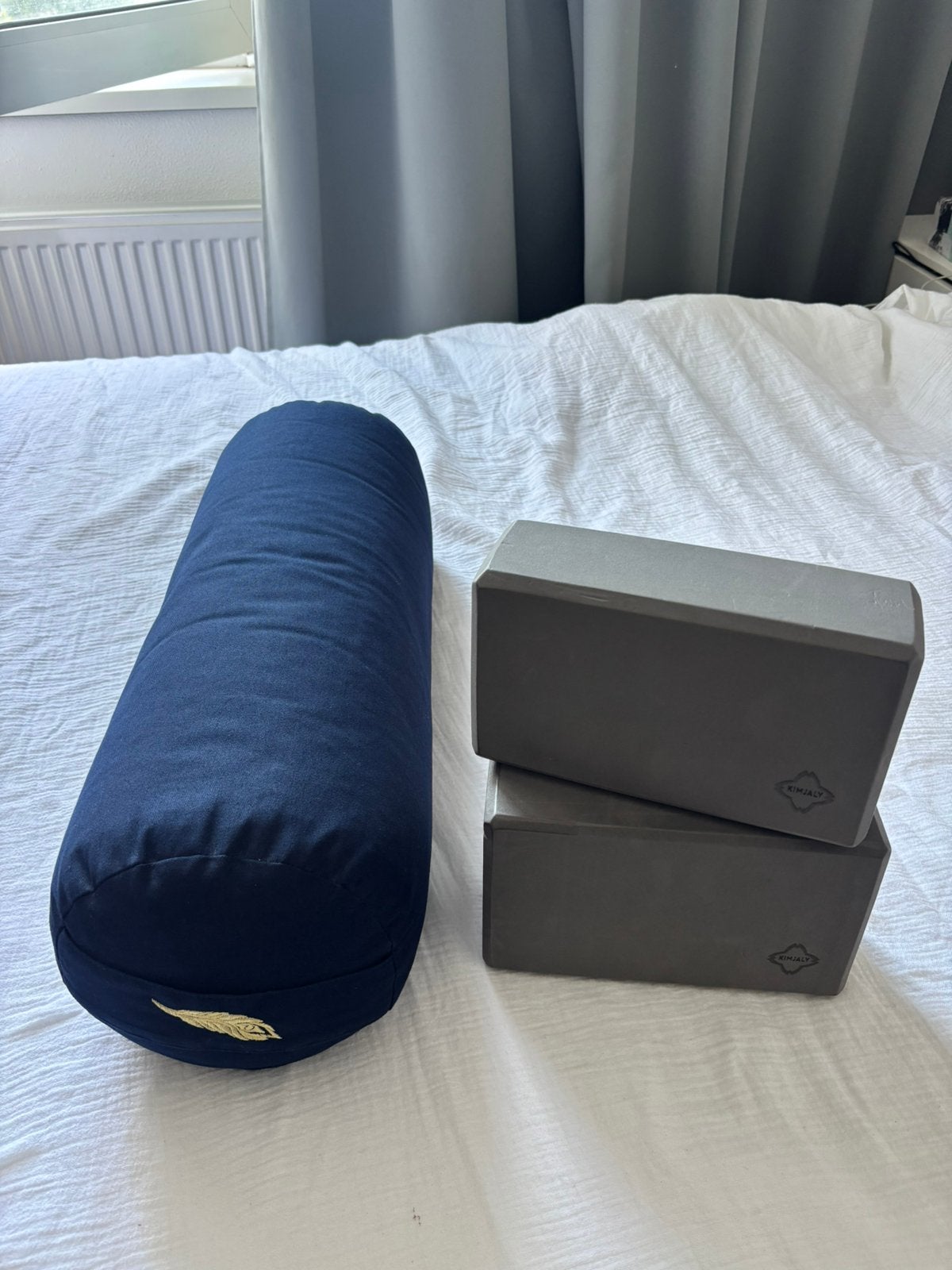 Bolster en Yoga blokken, Ophalen, Zo goed als nieuw