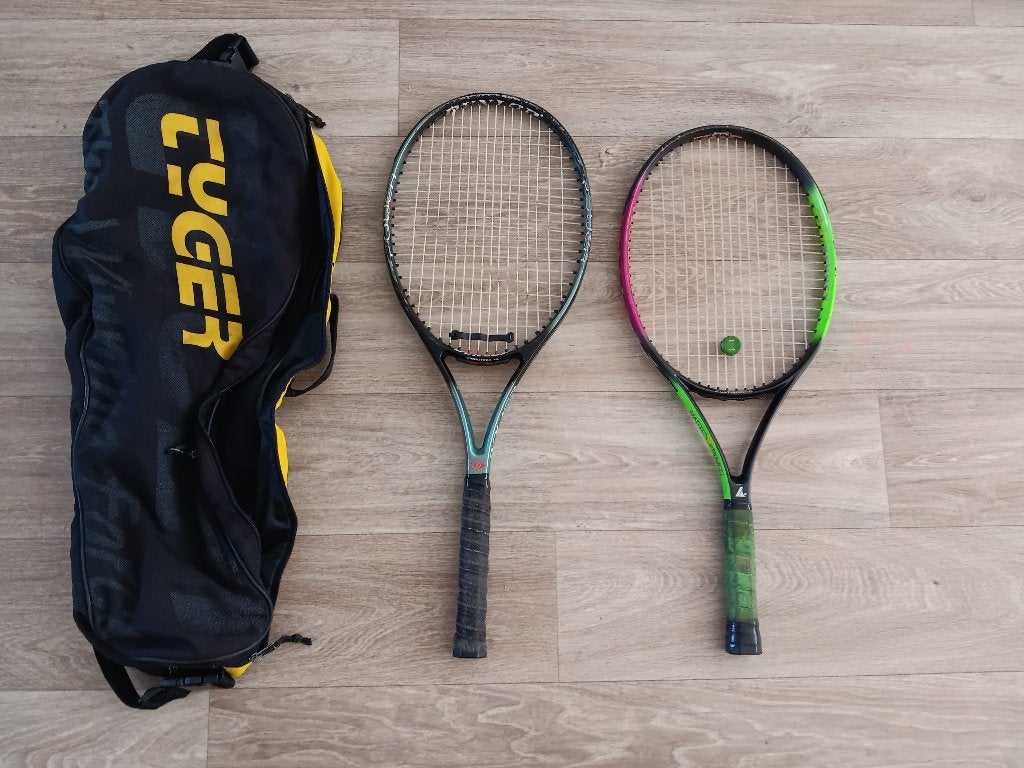 2 tennisrackets + Tyger tennistas, Sport en Fitness, Ophalen, Gebruikt, Racket