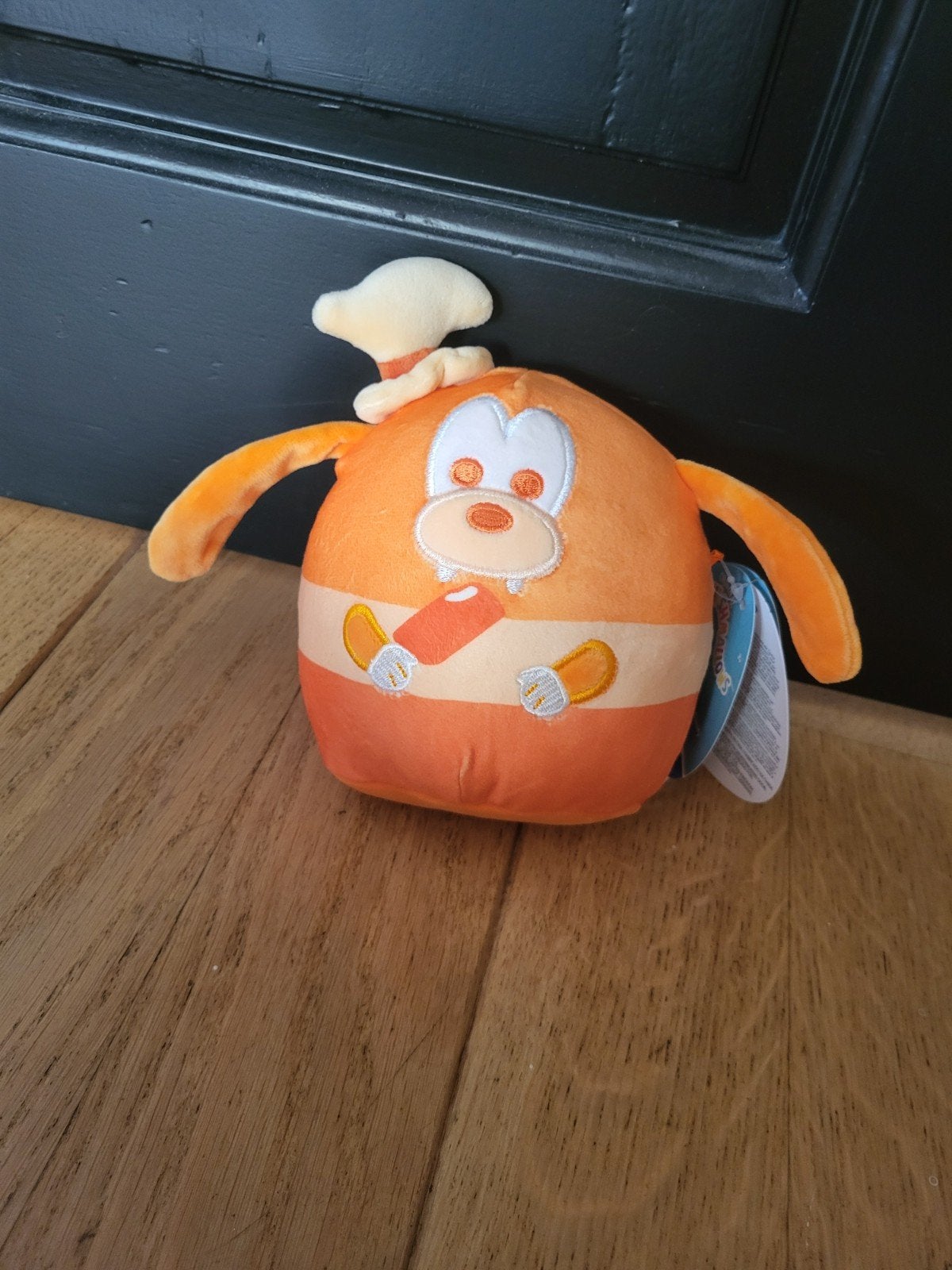 squishmallow Goofy oranje, Verzamelen, Ophalen of Verzenden, Goofy of Pluto, Zo goed als nieuw, Knuffel