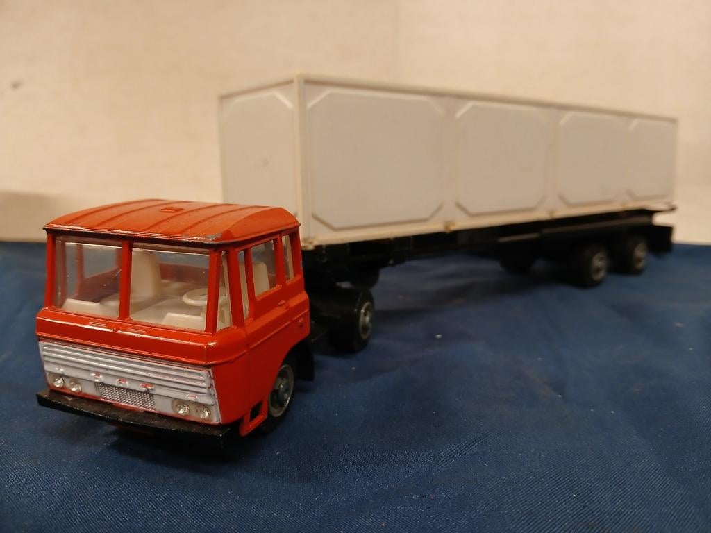 Lion Car DAF met container., Ophalen of Verzenden, Bus of Vrachtwagen, Lion Toys