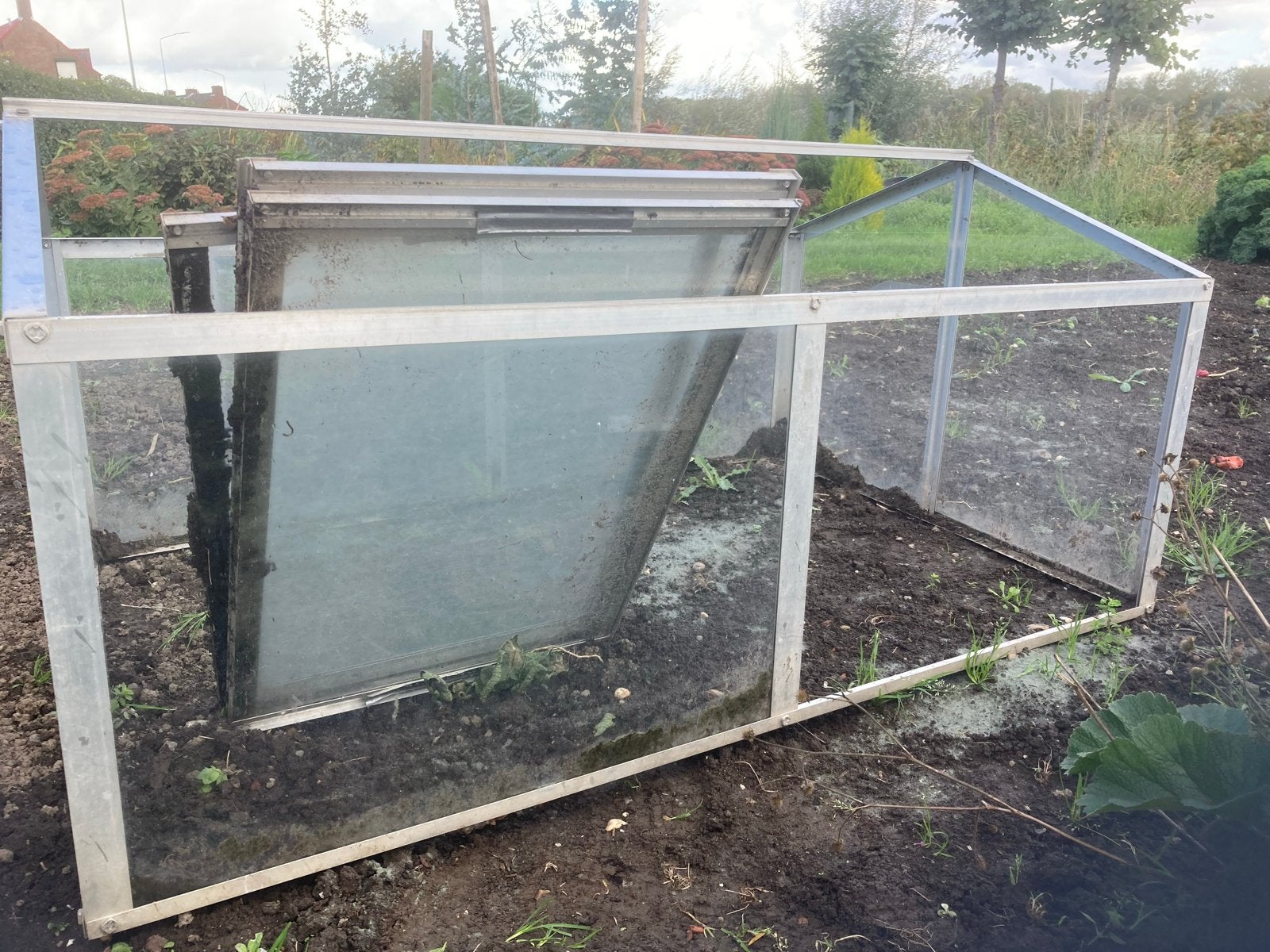 Kweekkasje van aluminium en glas, Tuin en Terras, Ophalen, Gebruikt, Kweekkas, Glas