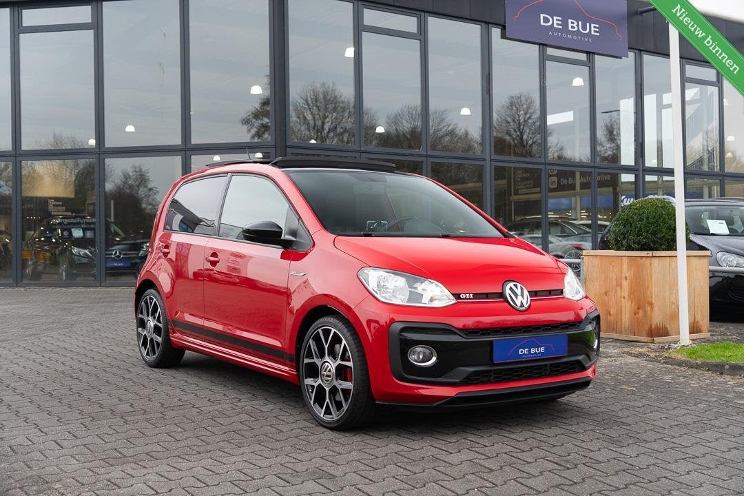 Volkswagen Up! 1.0 TSI GTI|1ste Eig.|5-deurs|Panoramadak|Air, Auto's, Stof, Gebruikt, Traction-control, 4 stoelen