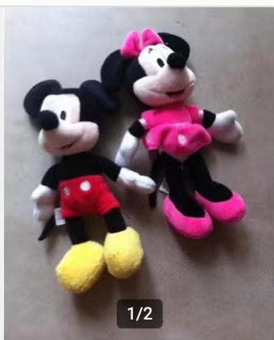Minnie Mouse&Mickey Mouse 25 cm, Ophalen of Verzenden, Zo goed als nieuw