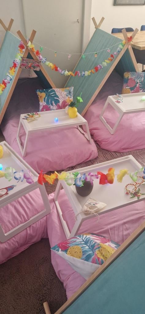 Tent slaapfeestje verhuur en service midden Nederland, Hobby en Vrije tijd, Feestartikelen | Verhuur, Ophalen, Overige