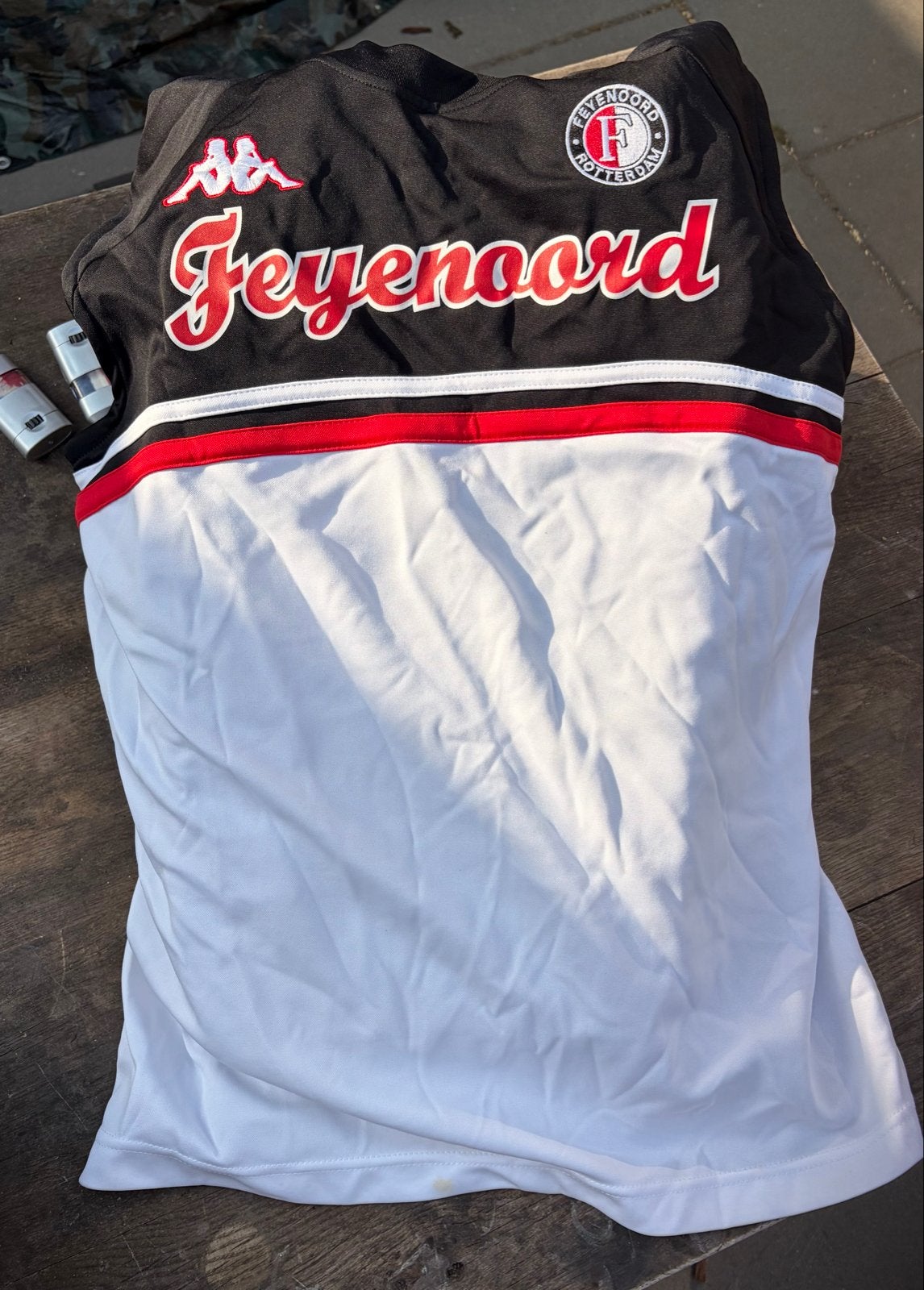 Feyenoord shirt Kappa maat L, Kleding | Heren, Maat 48/50 (M), Zwart, Ophalen of Verzenden, Zo goed als nieuw