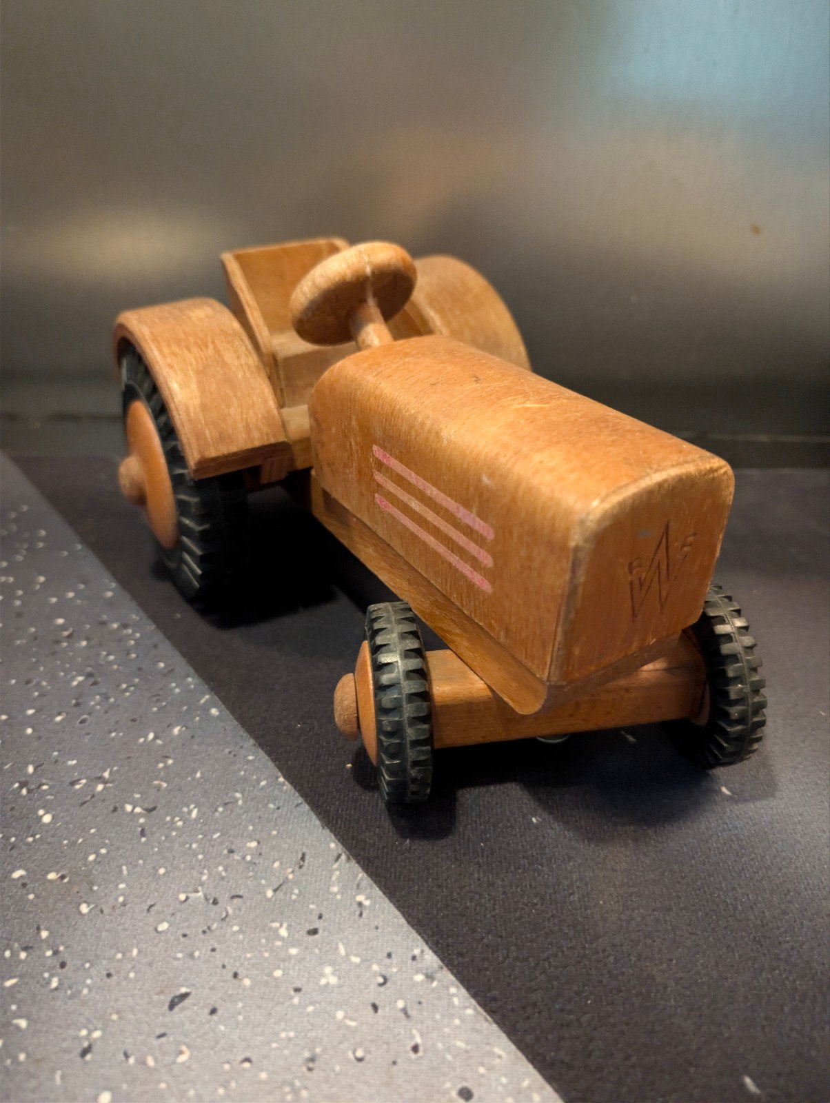 Vintage houten speelgoedtractor FWF (DDR) jaren '60/'70, Ophalen of Verzenden