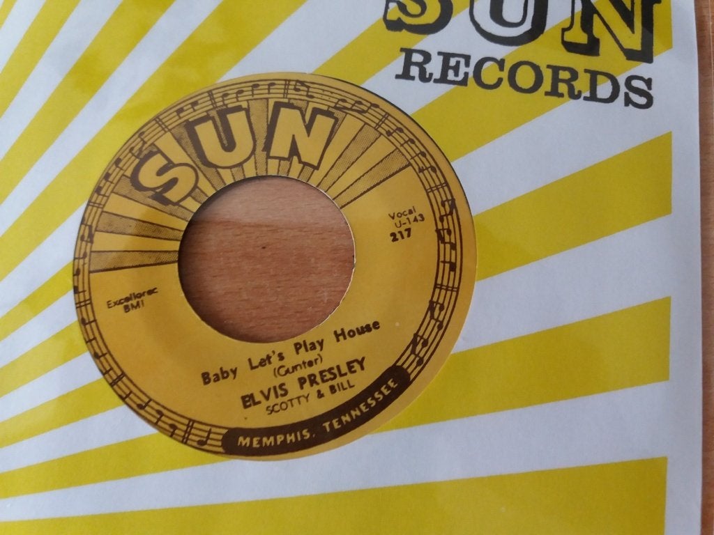Elvis Presley single ( SUN Records ), Gebruikt, Voor 1960, 7 inch, Single