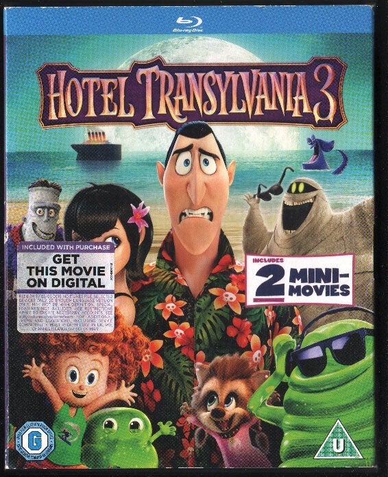 Hotel Transylvania 3, SLIPCOVER. Blu-ray. UK subs!, Ophalen of Verzenden, Zo goed als nieuw, Tekenfilms en Animatie