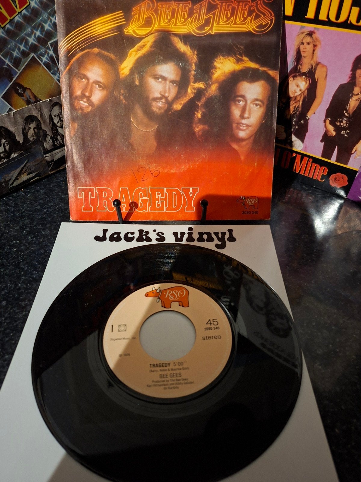 Bee Gees - Tragedy 7 inch vinyl single   1979, Gebruikt, Pop, 7 inch, Ophalen of Verzenden