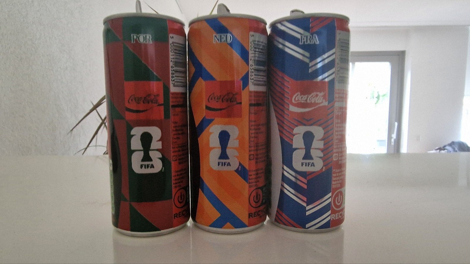 Coca-Cola FIFA World Cup blikjes (POR, NED, FRA), Ophalen of Verzenden, Zo goed als nieuw, Frisdrank, Overige merken